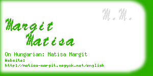 margit matisa business card